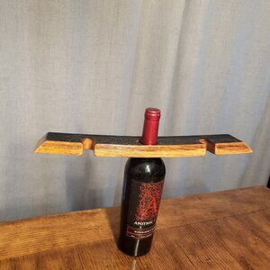 Authentic barrel wine glass holder hand made